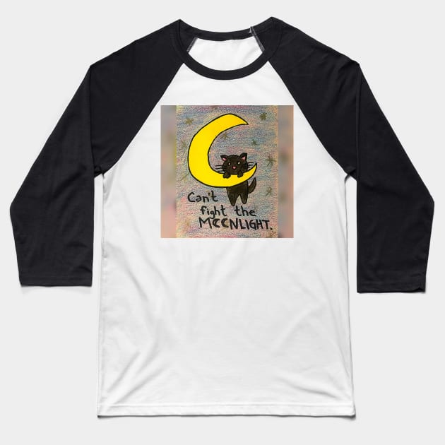 Moonlight Baseball T-Shirt by Does the word ‘Duh’ mean anything to you?